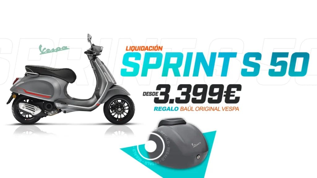 Llévate una Vespa 50 Sprint con un baúl original Vespa desde tan solo 3.999€ - ¡OPORTUNIDAD ÚNICA!